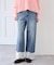 レースヘムルーズストレートパンツ