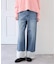 レースヘムルーズストレートパンツ