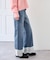 レースヘムルーズストレートパンツ