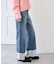 レースヘムルーズストレートパンツ