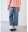レースヘムルーズストレートパンツ