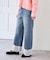 レースヘムルーズストレートパンツ