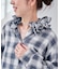 《別注》crinkle check frill collar shirts*