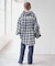 《別注》crinkle check frill collar shirts*