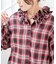 《別注》crinkle check frill collar shirts*