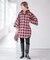 《別注》crinkle check frill collar shirts*