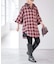 《別注》crinkle check frill collar shirts*