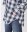 《別注》crinkle check frill collar shirts*