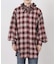 《別注》crinkle check frill collar shirts*