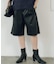 《手洗い可》フェイクレザーイージーハーフパンツ