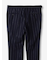 ストライプ柄 ベルトレス スリムパンツ