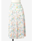 プリントプリーツ巻きスカート
