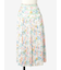 プリントプリーツ巻きスカート