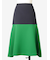 バイカラーフレアスカート