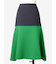 バイカラーフレアスカート