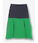 バイカラーフレアスカート