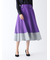 ウールフラノ 配色フレアスカート