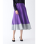 ウールフラノ 配色フレアスカート