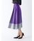 ウールフラノ 配色フレアスカート