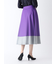 ウールフラノ 配色フレアスカート