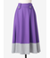 ウールフラノ 配色フレアスカート