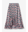 フラワー柄 フレアスカート