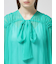 シルク ボウタイギャザーブラウス