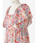 フラワー柄 ティアードワンピース