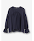 シフォンギャザースモックブラウス