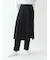 ウール サイドオープンプリーツ ベルトスカート
