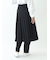 ウール サイドオープンプリーツ ベルトスカート