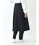 ウール サイドオープンプリーツ ベルトスカート
