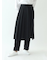 ウール サイドオープンプリーツ ベルトスカート