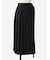 ウール サイドオープンプリーツ ベルトスカート