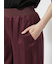リネン バンドウエストワイドパンツ