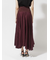リネン バンドウエストフレアスカート