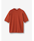 リネンコットン クルーネック半袖ニット