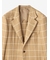 キャメル ウィンドーペン段返り3つボタンジャケット