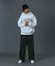 EMBOSSED DENIM PANTS