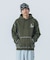 CONTRAST STITCH PULLOVER HOODED SWEATSHIRT