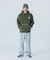 CONTRAST STITCH PULLOVER HOODED SWEATSHIRT