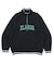 STRIPED RIB HALF ZIP SWEATSHIRT