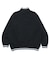 STRIPED RIB HALF ZIP SWEATSHIRT