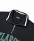 STRIPED RIB HALF ZIP SWEATSHIRT
