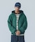 EMBOSSED OLD ENGLISH HOODED WORK JACKET