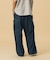 COLOR STITCHED DENIM CARGO PANTS