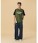 COLOR STITCHED DENIM CARGO PANTS