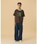 COLOR STITCHED DENIM CARGO PANTS