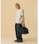 COLOR STITCHED DENIM CARGO PANTS