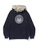 PATTERN BLOCKED HOODED SWEATSHIRT